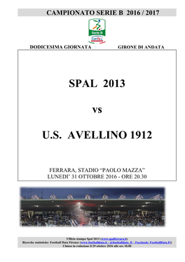 SPAL 2013 Vs U.S. AVELLINO 1912