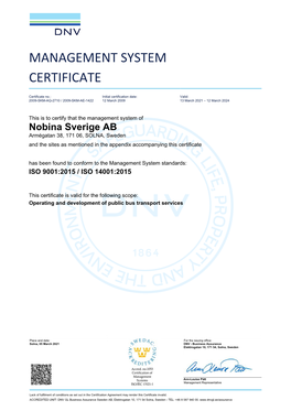 MSC Certificate