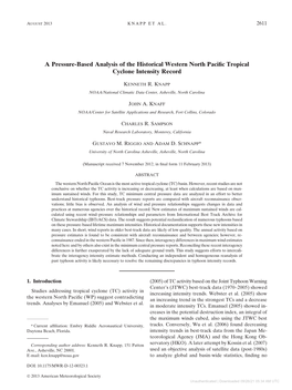 A Pressure-Based Analysis of the Historical Western North Pacific