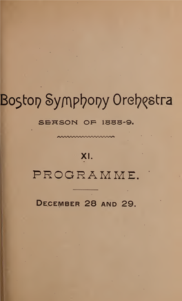 Boston Symphony Orchestra Concert Programs, Season 8, 1888-1889