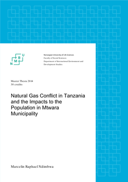 Natural Gas Conflict in Tanzania and the Impacts to the Population In