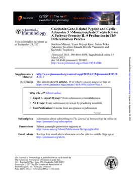 Monophosphate/Protein Kinase ′ Adenosine 5 Calcitonin Gene-R