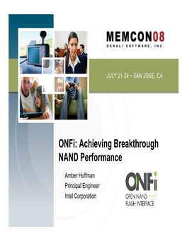 Onfi: Achieving Breakthrough NAND Performance