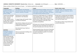 LAWSHALL CHARACTER ASSESSMENT: Character Area…Donkey Lane………Assessor(S)…Jean & Margaret……………………… Date…15/05/2016………
