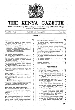 The 'Kenya Gazette