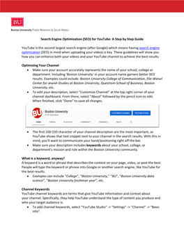 Search Engine Optimization (SEO) for Youtube: a Step by Step Guide