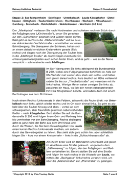 Radweg Liebliches Taubertal by Velo-Touring