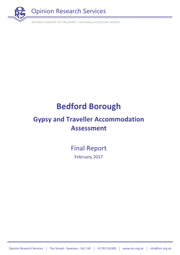 Bedford Borough Gypsy and Traveller Accommodation Assessment