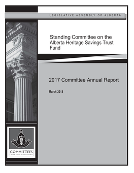 2017 Annual Report of the Standing Committee on the Alberta Heritage Savings Trust Fund