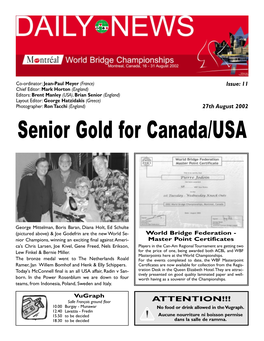 Senior Gold for Canada/USA