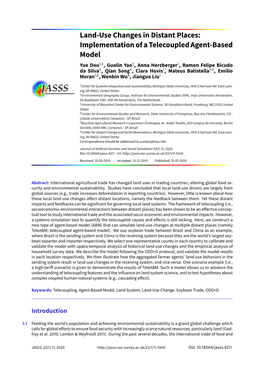 Land-Use Changes in Distant Places: Implementation of a Telecoupled