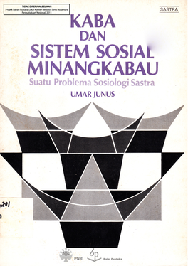 KABA DAN SISTEM SOSIAL MINANGKABAU Suatu Problema Sosiologi Sastra