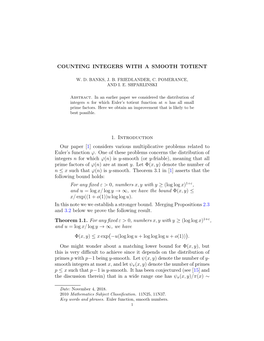 Counting Integers with a Smooth Totient