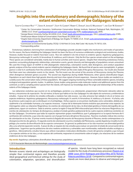 Insights Into the Evolutionary and Demographic History of the Extant Endemic Rodents of the Galápagos Islands