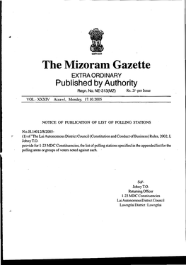 The Mizoram Gazette