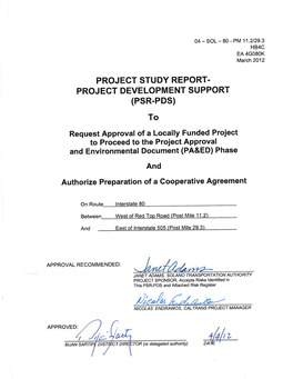 I-80 Managed Lanes 4G080K FINAL PSR-PDS 03-30-12