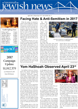 Yom Hashoah Observed April 23Rd