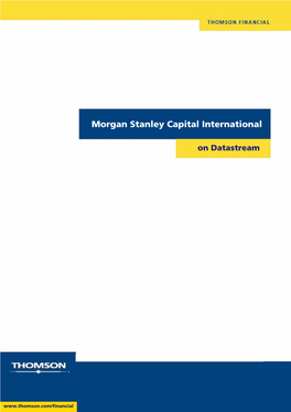 MSCI on Datastream, Issue 5