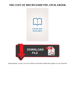 PDF Download the Cost of Discipleship