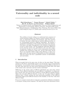 Universality and Individuality in a Neural Code
