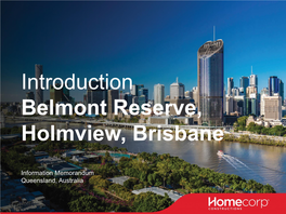 Introduction Belmont Reserve, Holmview, Brisbane