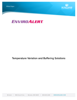 Temperature Variation and Buffering Solutions