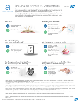 Rheumatoid Arthritis Vs. Osteoarthritis Brought to You By