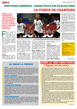 La Force De L'habitude Demi-Finale/Cameroun