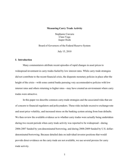 Measuring Carry Trade Activity