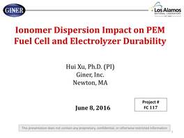 Ionomer Dispersion Impact on PEM Fuel Cell and Electrolyzer Durability