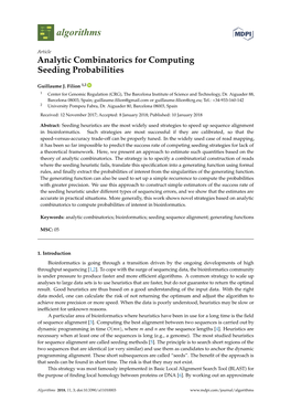 Analytic Combinatorics for Computing Seeding Probabilities