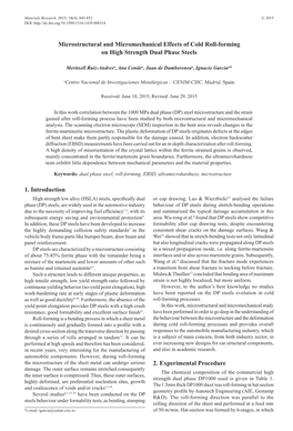 1. Introduction 2. Experimental Procedure Microstructural And