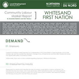 Whitesand First Nation, Ontario, and Analyzes How Each Data Set Aligns with the Other