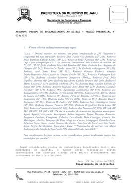 Instrumento De Contrato Para O Fornecimento De Combustiveis Com Cessão E Instalação De Tanque E Bombas