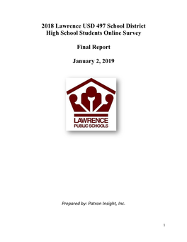 2018 Lawrence USD 497 School District High School Students Online Survey