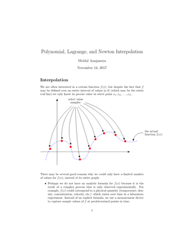 Polynomial, Lagrange, and Newton Interpolation