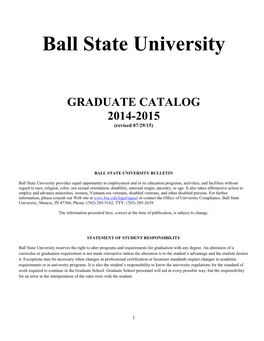 2014-2015 Graduate Catalog