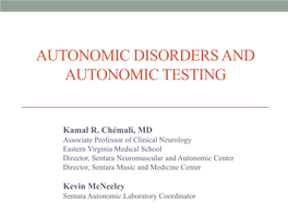 Metabolic and Other Causes of Dysautonomia, Orthostatic