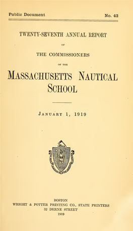 Annual Report of the Commissioners of the Massachusetts Nautical Training School