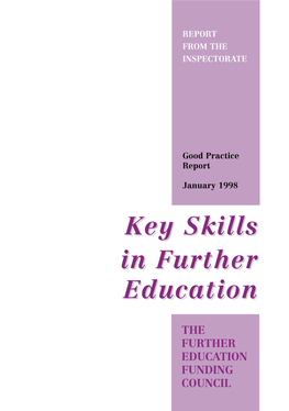 Key Skills in Further Education