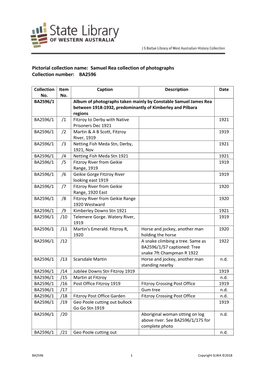 Collection Name: Samuel Rea Collection of Photographs Collection Number: BA2596