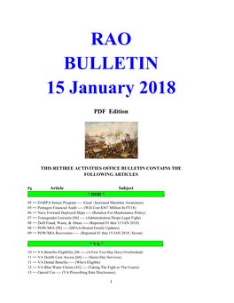 Bulletin 180115 (PDF Edition)