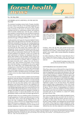 No. 140, May 2004 ISSN 1175-9755 CLEOBORA ALIVE and WELL IN