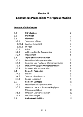 Misrepresentation