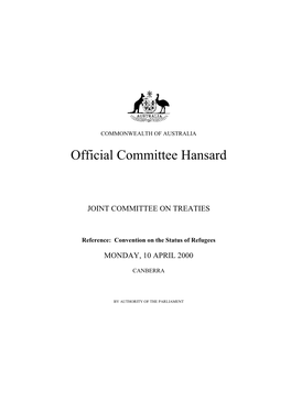 Official Committee Hansard