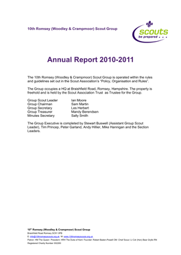 10Th Romsey (Woodley & Crampmoor) Scout Group