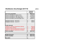 Shettleston Area Budget 2017/18 APPX 1