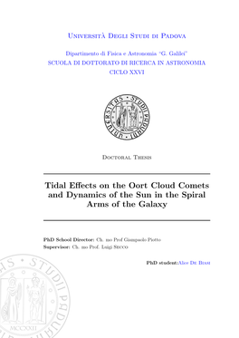 Tidal Effects on the Oort Cloud Comets and Dynamics of the Sun In