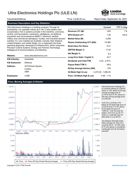 Ultra Electronics Holdings Plc (ULE:LN)