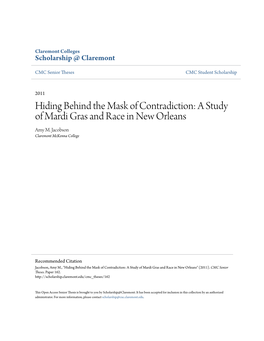 A Study of Mardi Gras and Race in New Orleans Amy M